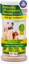 개 및 고양이 Bowel Digestive Immune 지원을위한 분말 Probiotics Gut Flora Nutrition Immunity (90 Scoop Pack 1)