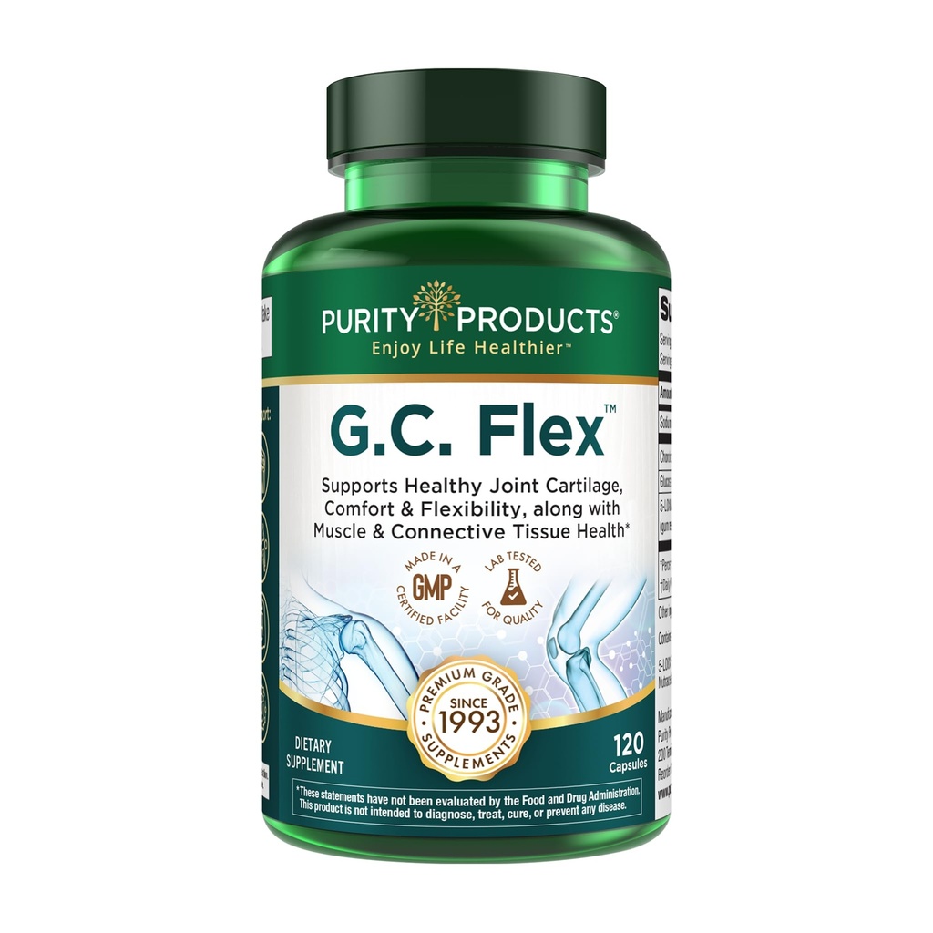 순수성 제품 G.C. Flex (Glucosamine와 Chondroitin 황산염 최고 공식) - 합동 + 연비 건강 + 건강한 근육 + 연결 조직 - 합동 융통성을 승진시킵니다 - 90의 캡슐에서