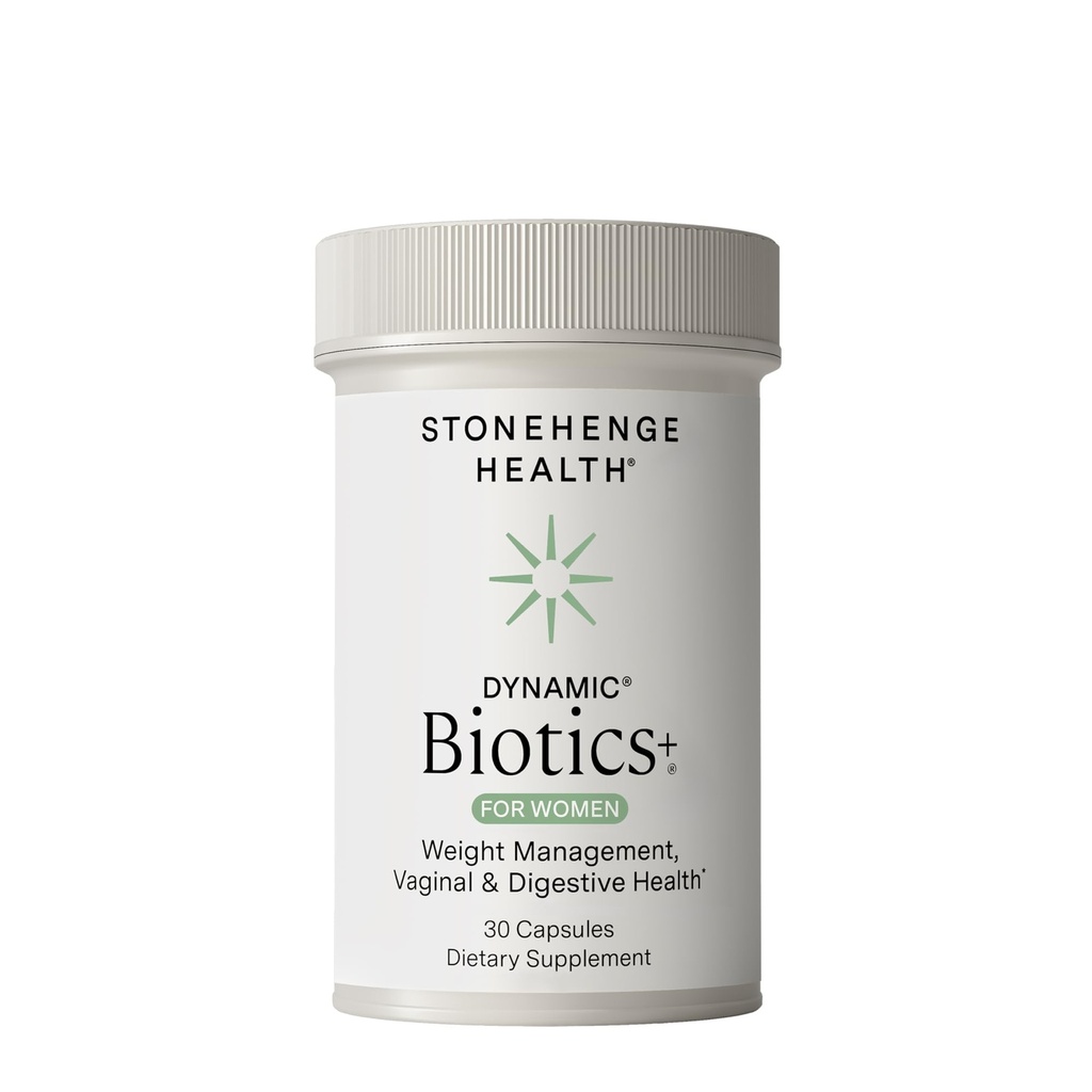 Stonehenge 건강 Probiotics 70 억 CFU + 24 Strains, Prebiotic, 여성을위한 동적인 Biotics +, 체중 관리를위한 새로운 공식, 소화 및 질 지원, 지연 릴리스 선반 안정 비 GMO