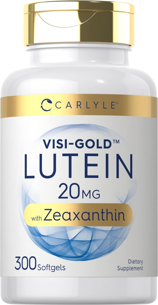 Carlyle Lutein 및 Zeaxanthin 20mg | 300 Softgels | 눈 건강 비타민 | 비 GMO 및 글루텐 무료 보충