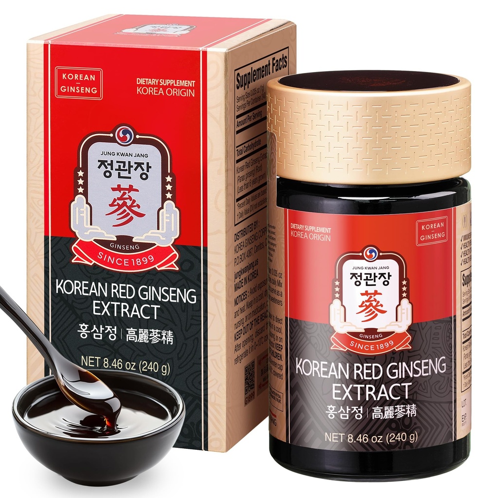 CheongKwanJang [한국 빨간 Panax 인삼 추출물 여분 힘, 에너지 부스트, 성과, 부스트 면역 체계, 체력, 혈액 순환 및 정신 건강 지원, 기억, 생산력 - 240g