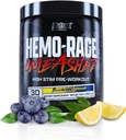 Nutrex Research Hemo-Rage Extreme High Stim Pre Workout Powder | Insane Lasting Energy, Focus, Endurance & Pump Booster Preworkout Supplement | 블루베리 레몬 30 인분