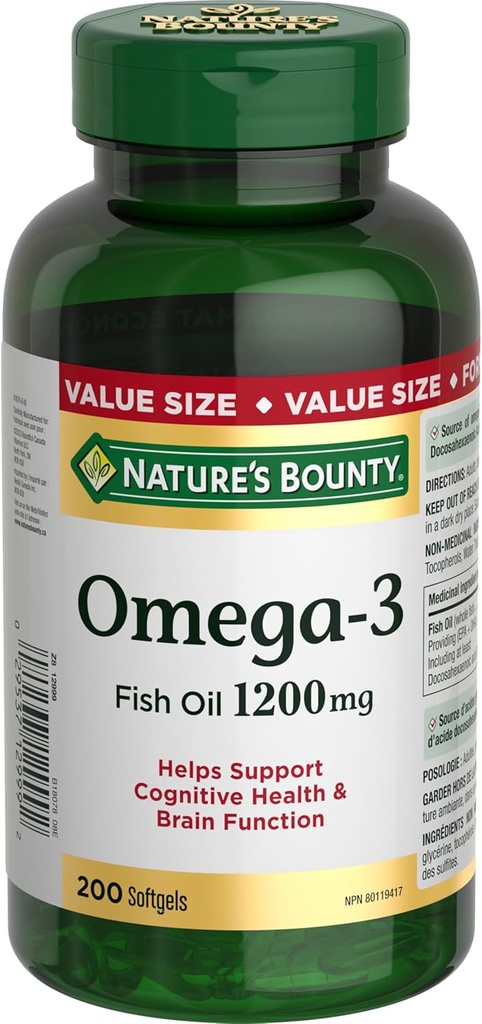 성격의 Bounty Omega-3 1200mg 200 조사