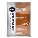 GU Energy Roctane Ultra Endurance Protein Recovery Drink Mix, Gluten-Free 및 Kosher Dairy, 모든 운동 후 복구 지원, 10 Single-Serving Packets, Chocolate Smoothie