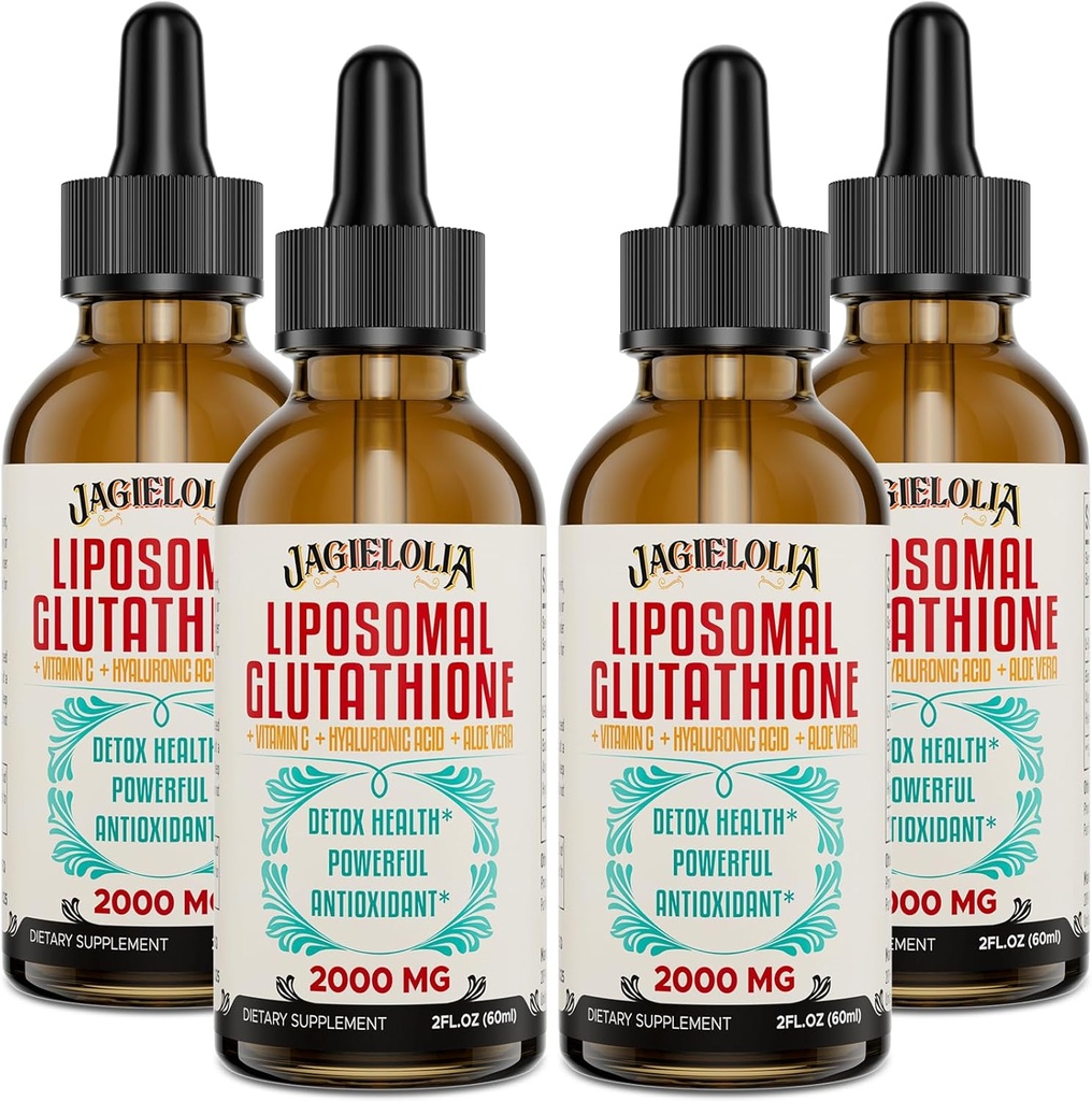 Liposomal 글루타티온 액체 2000MG – 여자 & 남자를 위한 산화 Detox 보충교재, 노화 방어, 간기능 & 에너지, Hyaluronic 산 + 알로에 Vera + 비타민 C, 자연적인 & Vegan, 8 FL.OZ