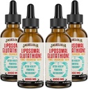 Liposomal 글루타티온 액체 2000MG – 여자 & 남자를 위한 산화 Detox 보충교재, 노화 방어, 간기능 & 에너지, Hyaluronic 산 + 알로에 Vera + 비타민 C, 자연적인 & Vegan, 8 FL.OZ