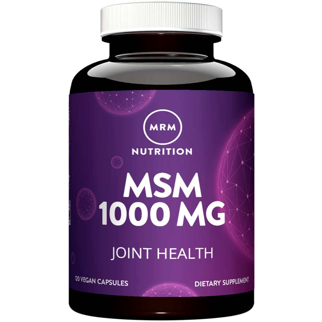 MRM 영양 MSM 1000mg | 순수한 메틸 sulfonyl 메탄 캡슐 | 합동, 머리, 피부 & 못 지원 | 생물 사용 가능한 황 보충교재 | Vegan + 글루텐 자유로운 | 120의 서빙