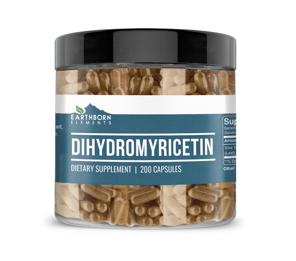 Earthborn 성분 DHM Dihydromyricetin 200의 캡슐, 순수한 & Undiluted, 첨가물 없음