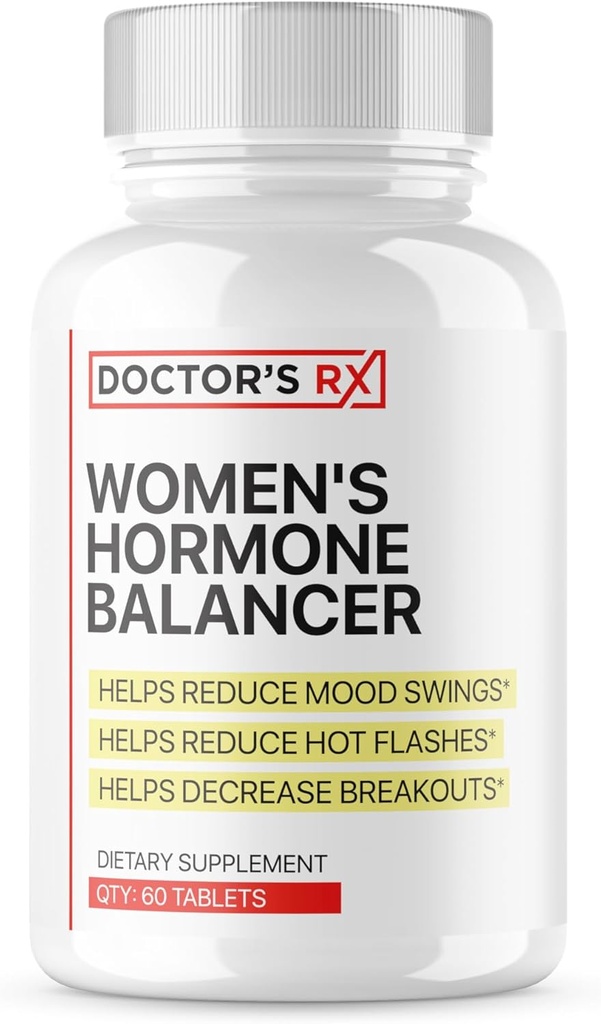 의사의 RX | 여성용 #1 정격 호르몬 균형 | PMS, Menopause, Bloating & Fatigue의 임상 시험 지원 | Ultra Strength Formula + 14 재료 | 3rd Party Tested - 60 캡슐