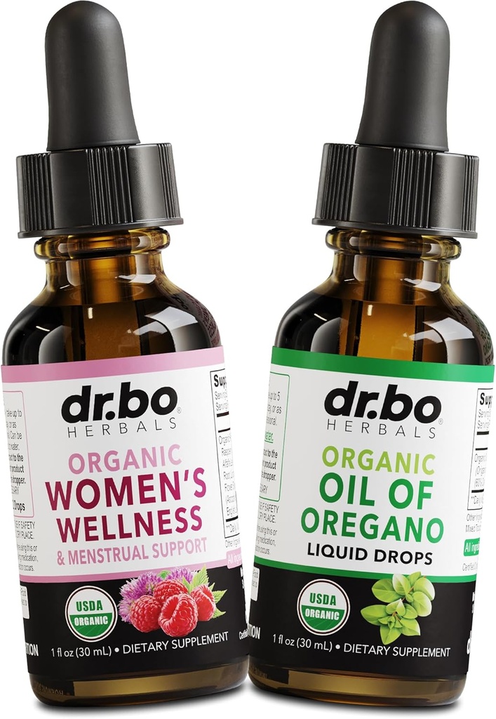 여성 및 Oregano 오일 유기 액체 드롭에 대한 호르몬 균형 - Women's Wellness Organic Hormonal Balance & Menstrual Cramp Period Support - Oregano Drops Tincture Extract Cleanse Detox의 오일