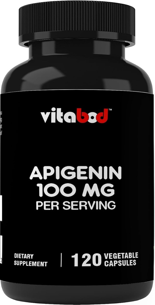 Apigenin 100mg - 120 식물성 캡슐 - Chamomile Flower의 원료 식물 추출물 - 활성 Bioflavonoids 및 산화 방지제