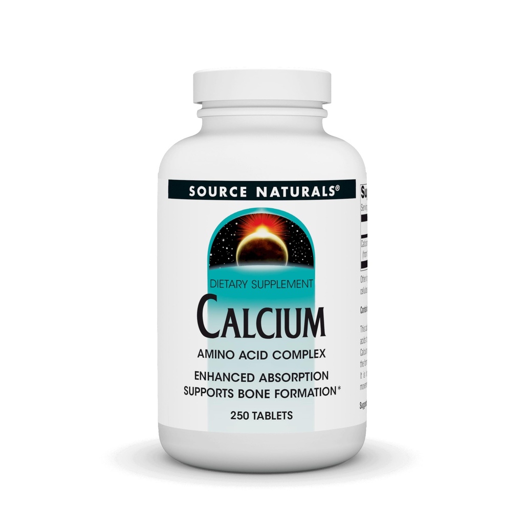 Source Naturals 칼슘, Amino Acid Complex- 향상된 흡수 및 지원 뼈 형성 * - 250 정제