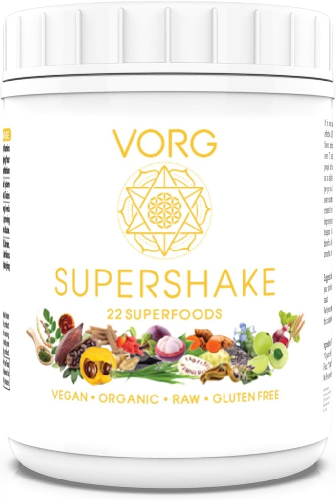 VORG SuperShake - 궁극적 인 슈퍼 푸드 믹스, 22 강력한 슈퍼 푸드와 영양. 머리, 피부, 면역 체계, 소화 및 Mitochondrial 기능 강화 – 158 서빙