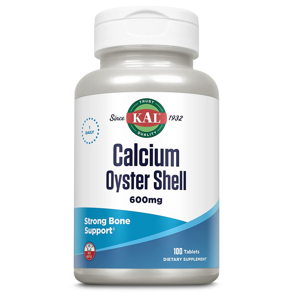 KAL 칼슘 Oyster 포탄 정제, 600 mg, 100 조사