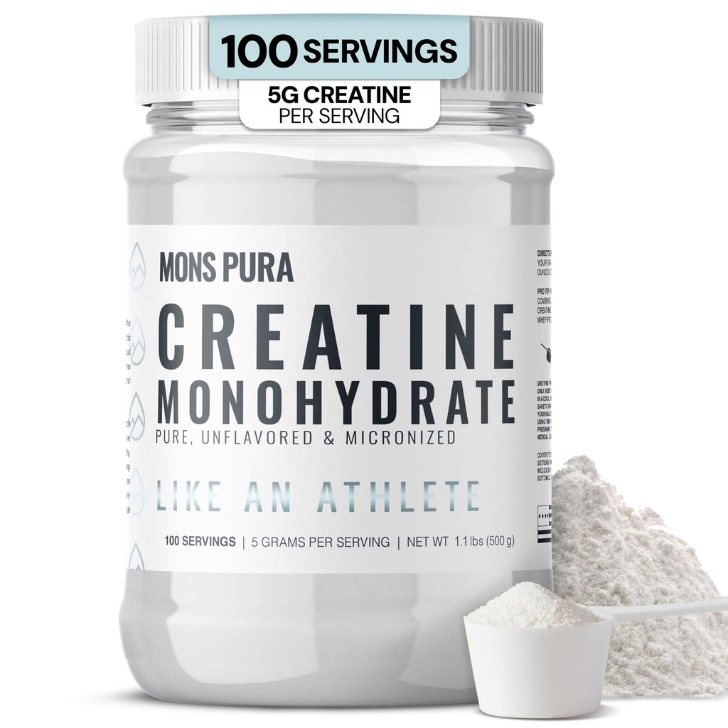 100% 순수한 크레아틴 Monohydrate 분말 – 500g | Micronized, Unflavored | 근육 성장, 힘 & 내구시간 | 운동선수, 보디빌딩용 기구 및 피트니스 Enthusiasts를 위한 이상