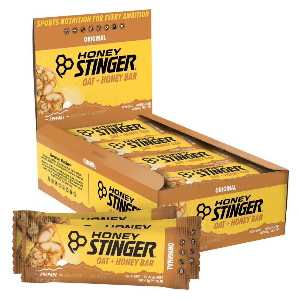 꿀 Stinger Oat + 꿀 바, Original, Energy Packed Food to Prepar for Exercise, Endurance and Performance, 스포츠 영양 스낵 바, 사전 운동, 단백질, 글루텐 무료, 12 박스
