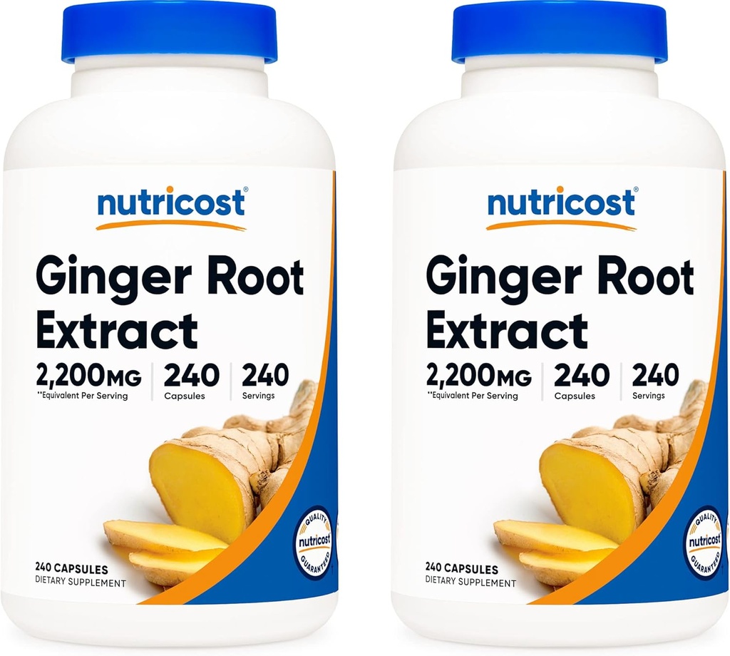 Nutricost 생강 뿌리 추출물 550mg, 240 캡슐 (2 병)