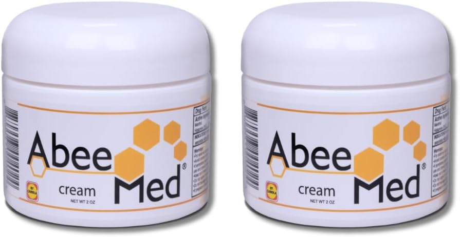 AbeeMed Bee Venom Cream - Bee Pollen, Chamomile, Menthol과 자연 Apitoxin - 근육, 뼈 및 관절, 빠른 구호, 스프레인, Strains - 추가 강도 공식 - 2oz