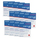 MAJOR 기침과 찬 HBP 정제 - 고혈압을 가진 사람들을 위한 항히스타민과 기침 억제제 - Dextromethorphan HBr, Chlorpheniramine Maleate - 16 조사 (12 팩)
