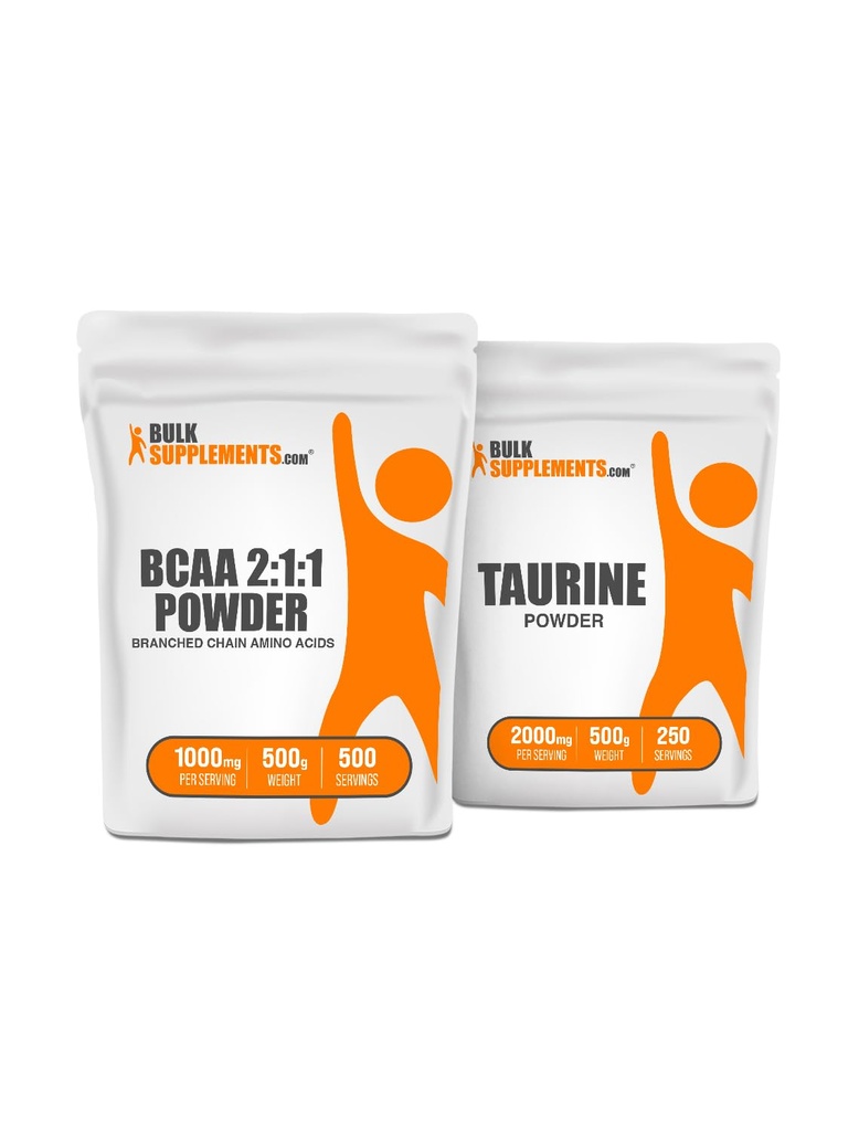 BulkSupplements BCAA 2 : 1 : 1 500g + 타우린 500g 번들