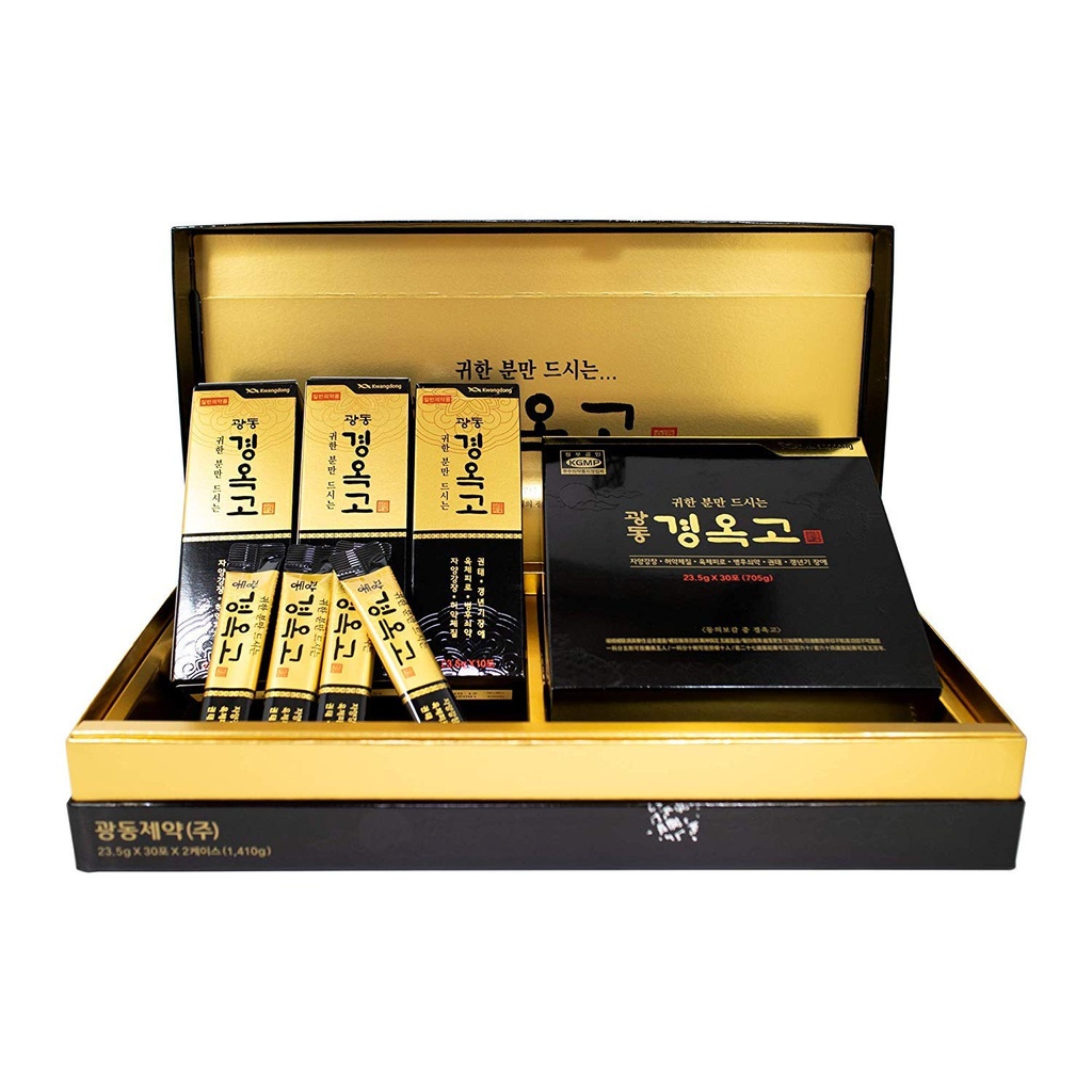 광동경-Ok-Go Korean Nutritious Ginseng Tonic 개별 스틱 파우치 선물 세트 (23.5g x 60 스틱 파우치) [광동 경옥고]