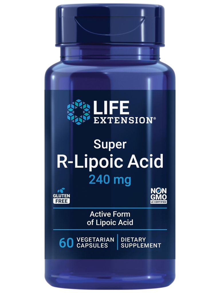 수명 연장 슈퍼 R-Lipoic 산 – 건강한 노화, 산화 스트레스 방어 – R-Lipoic 산의 활성 R-Form의 240 mg – 글루텐 프리 – 비 GMO – 채식 – 60 캡슐