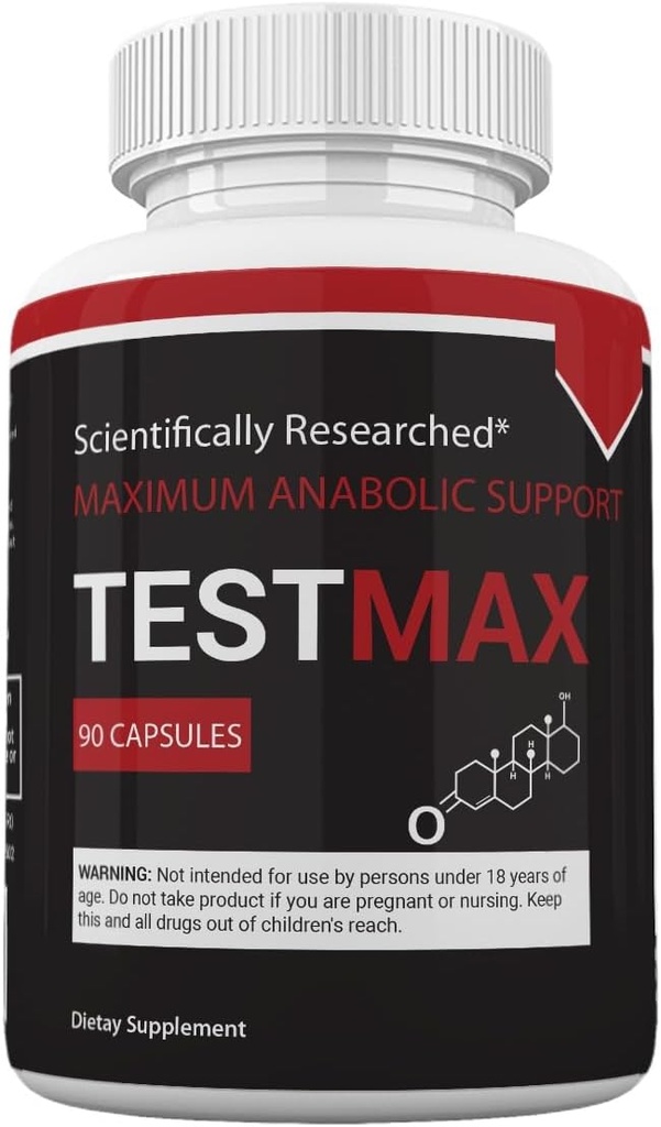 Zonata TestMax Dietary Supplements for Men, Test Max Naturally Enhance Performance, Endurance 및 Energy Levels, Energy & Performance Levels (단 하나 팩, 60 정제)에 대한 천연 공식