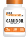 BulkSupplements.com 마늘 오일 Softgels - Aged Garlic 보충, 무취 - 글루텐 무료, 서빙 당 1 Softgel (10mg), 365 개 (팩 1)