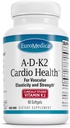 EuroMedica A•D•K2 심장 건강 - 심장 건강 & 관 탄력성과 힘 지원 - 비타민 A & D3를 가진 심장 혈관 지원 보충교재 - 원조 혈관 탄력성 - 60 Softgels