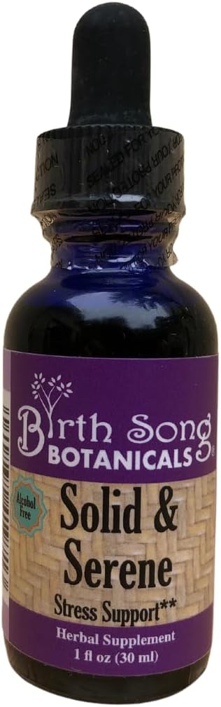 출생 Song Botanicals Solid & Serene Herbal stress and Mood Support Tincture – Chamomile, Passionflower, Valerian Liquid Drops for stress Support – 자연 보충교재를 형성하는 비하 비트