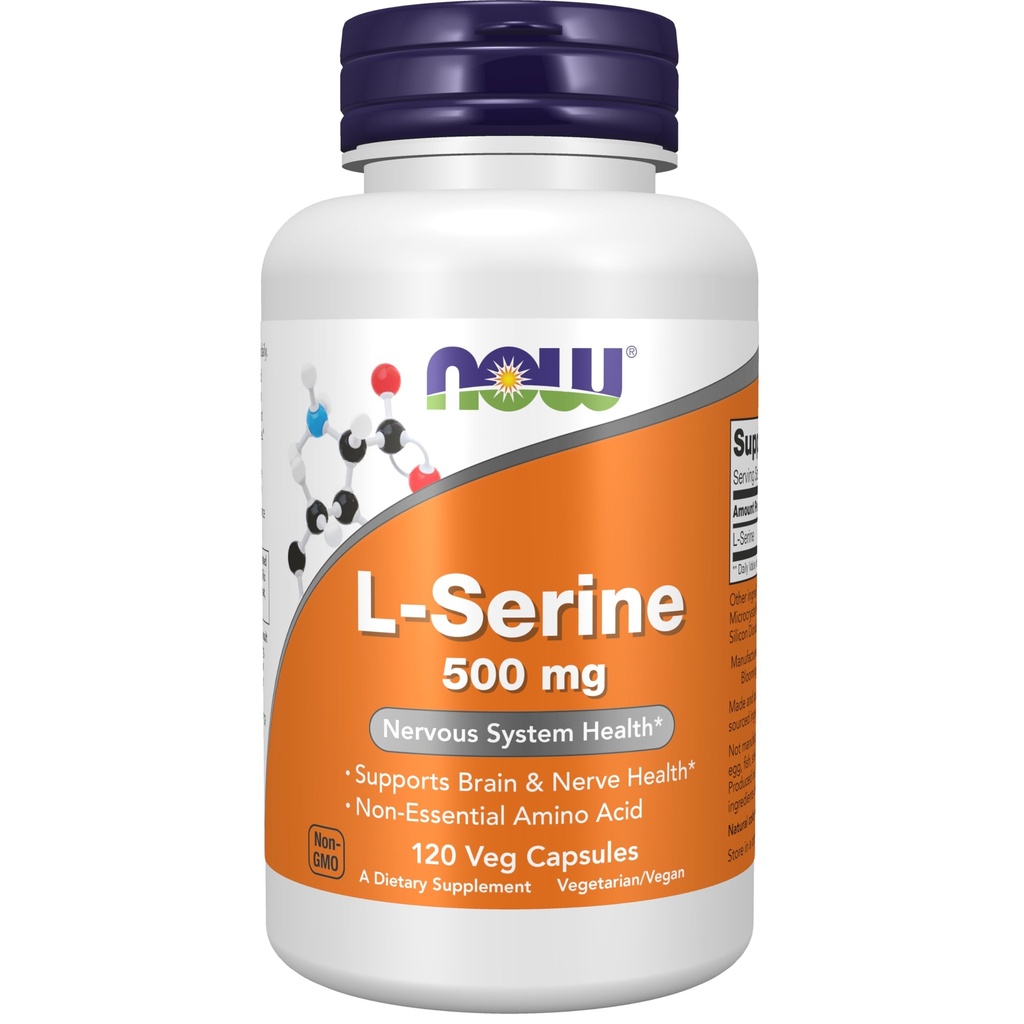 지금 보충 교재, L-Serine 500 mg의 신경 체계 건강, 120의 볼트 캡슐