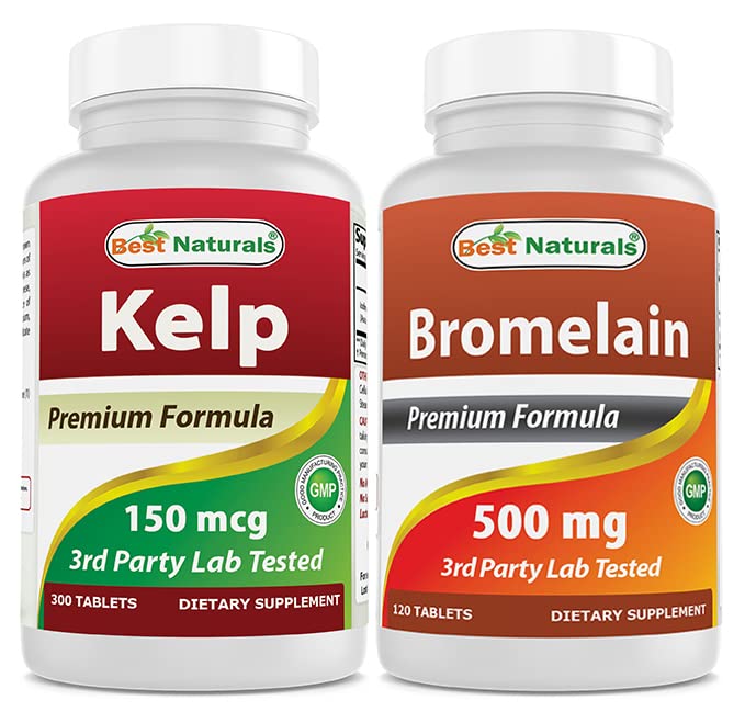 Kelp 보충교재 150 Mcg & Bromelain 500 mg