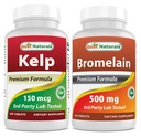 Kelp 보충교재 150 Mcg & Bromelain 500 mg