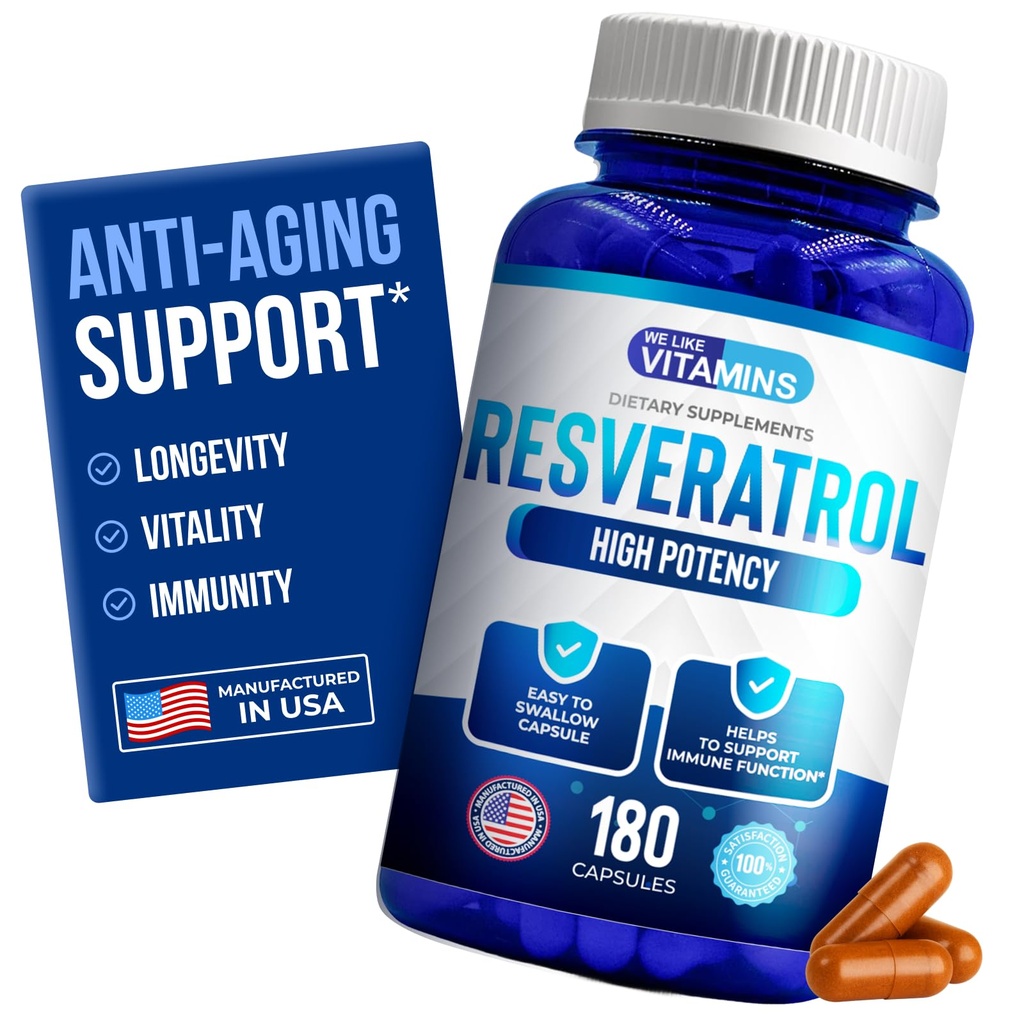 우리는 서빙 당 비타민 Resveratrol 1000mg 같이 - 180 삼키기 Veggie 캡슐에 쉬운 - 자연적인 Resveratrol 보충교재 1000mg - 산화 방지제 보충교재 도움은 노화 방지와 면역 체계를 지원합니다