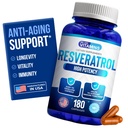 우리는 서빙 당 비타민 Resveratrol 1000mg 같이 - 180 삼키기 Veggie 캡슐에 쉬운 - 자연적인 Resveratrol 보충교재 1000mg - 산화 방지제 보충교재 도움은 노화 방지와 면역 체계를 지원합니다