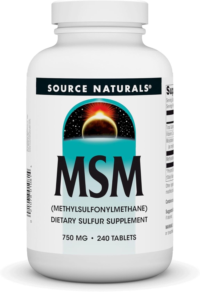 근원 자연적인 MSM (methylsulfonylmethane), 750mg - 240의 정제