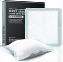 EVERLIT Super Absorbent Dressing for Wound Care | Heavily Exuding Wounds의 비스틱 소프트 외과 가제 패드 | 빠른 치유 부상 치료를위한 대형 가제비 접착 밴드 | 10 팩 (6 "x 6")