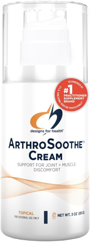 건강 ArthroSoothe 크림을 위한 디자인 - 근육 & 합동 지원 화제 로션 - 특징 Hyaluronic 산 & Glucosamine - Peppermint, Eucalyptus & 차 나무 정유로 만드는 - 비 GMO - 3개 oz