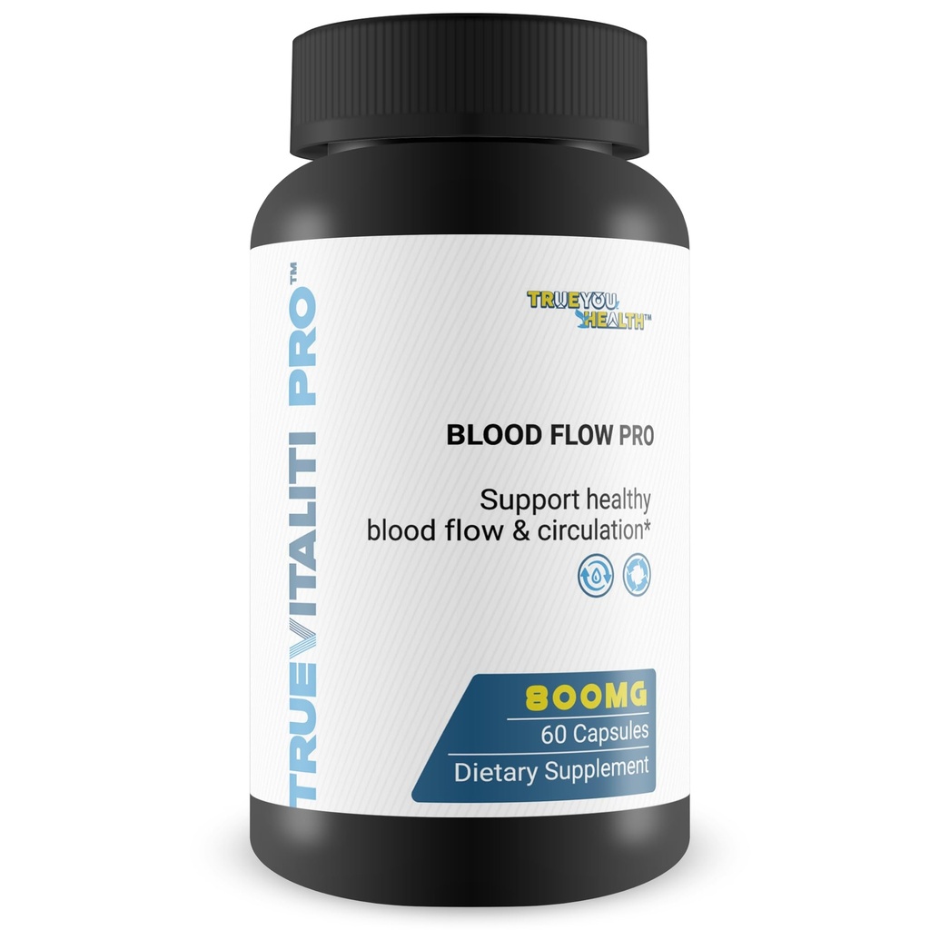 True Vitaliti Pro Blood Flow Pro L-Arginine - True Vitality Male Blood Flow & Circulation Health를위한 최고의 순환 보충 - L-Arginine Mens Circulation Supplement - 도움 혈액 흐름