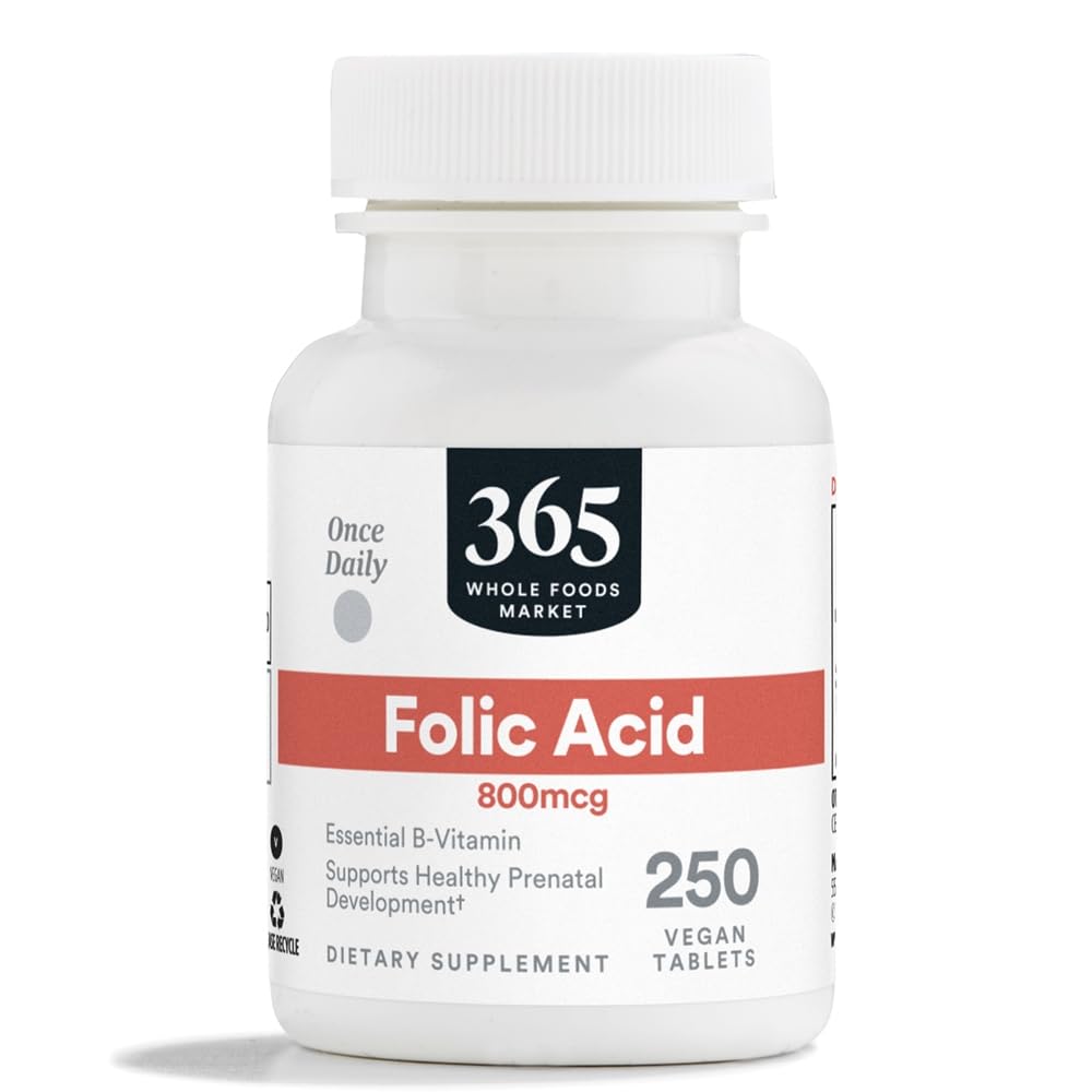 전체적인 음식 시장, Folic 산 800mcg에 의하여 365, Vegan, 250의 정제