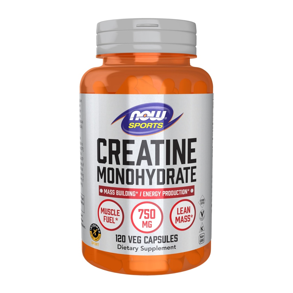 지금 음식 스포츠 영양, 크레아틴 Monohydrate 750 mg, 대량 Building*/Energy Production*, 120 Veg 캡슐