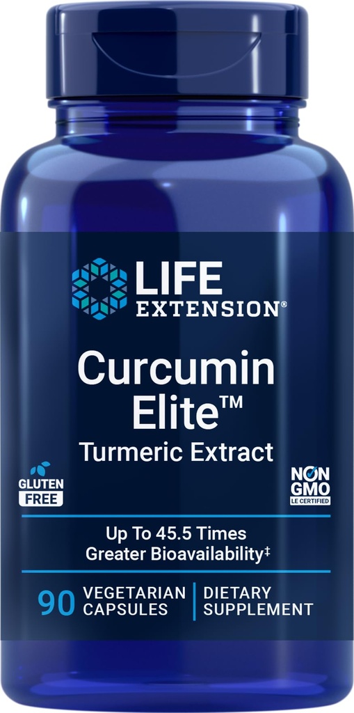수명 연장 Curcumin 엘리트 심황 추출물, 90 Veg 캡슐