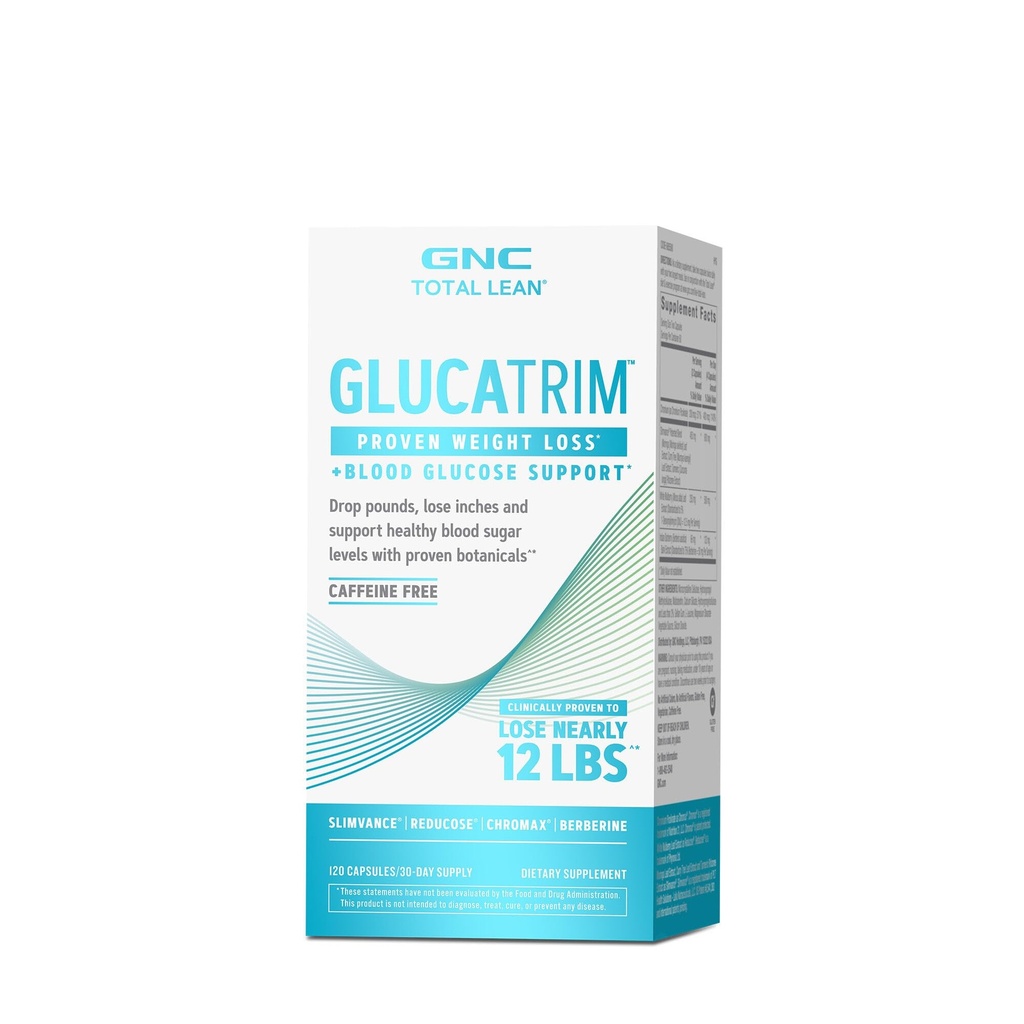 GNC 총 Lean GlucaTrim, 120 캡슐, 카페인 무료, 60 서빙