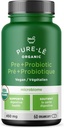 USDA 유기 Prebiotic + Probiotic 60 Organicaps - Vegan 인증 유기 Kosher 완전 매일 소화 지원. 모든 자연 - Ultra Premium Digestive 다이어트 보충.