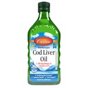 Carlson - Cod Liver Oil, 1100 mg Omega-3s, Wild-Caught Norwegian Arctic Cod-Liver Oil, 지속 가능한 Sourced Nordic Fish Oil Liquid, Unflavored, 500 ml (16.9 Fl Oz)