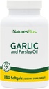Natures Plus Garlic & Parsley - 자연적으로 건강한 콜레스테롤 및 혈압 수준을 촉진 - 180 Softgels (180 인분)