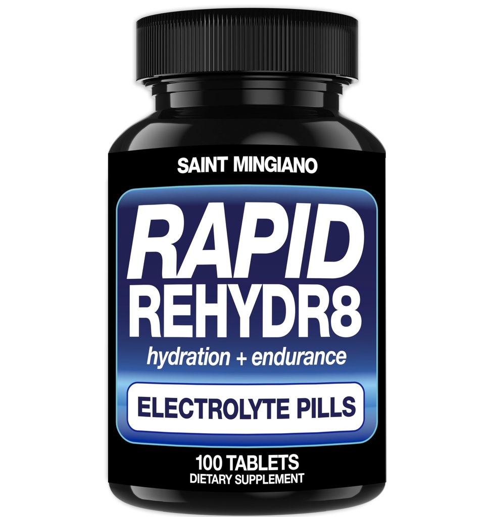 Rapid Rehydr8 Electrolyte Tablets 100 캡슐 - 크림핑 예방 및 지원 근육 내구시간 및 복구 - 100 삼키기 캡슐에 쉬운