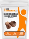 BulkSupplements.com Glucomannan 분말 - Konjac 뿌리 추출물 분말, Glucomannan 보충제 - 글루텐 무료, 서빙 당 2g, 1kg (2.2 파운드) (팩 1)