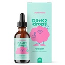 JoySpring 비타민 D3 키즈 드롭 K2 - 칼슘 흡수 및 관절 건강을위한 액체 보충 - 360 서빙 (2 fl oz) - 비타민 D 어린이 연령 3-18