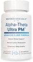 Biotics 연구 알파 Theta Ultra PM L Theanine, Passionflower, 레몬 Balm, GABA, Serotonin, 규제 Circadian Rhythms, 60 캡슐